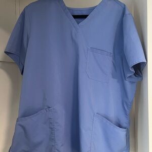 Women's Blue Short Sleeve Top